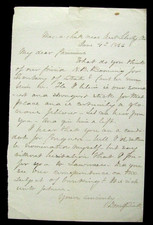 CIVIL WAR OHIO COLONEL DONN PIATT LETTER 1866  WEST LIBERTY OHIO picture