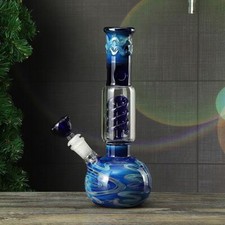 11inch Smoking Shisha Pipe Hookah Glass Water Pipe Bong Bubbler Bongs +14mm Bowl picture
