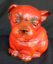 BONZO TOBACCO JAR GERMANY ART DECO ORANGE 6190 dog figurine 4