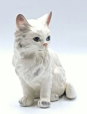 pre-1971 LEFTON bone china CAT FIGURINE white PERSIAN KITTEN 1514 (right) picture