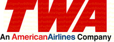 TWA Sticker 80mm width | toolbox, car window, laptop + Set of 2 picture