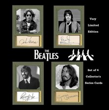 AWESOME Set 4 BEATLES JOHN PAUL GEORGE RINGO Memorabilia Collectible Art Card 70 picture