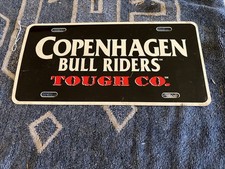 Metal License Plate Copenhagen Bull Riders Tough Co. picture
