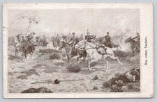 WWI Austro-Hungarian Honvéd Hussars Cavalry Battle Postcard 1915 Vienna picture