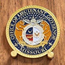 Missouri Lieutenant Governor State Seal Bear Gold Enamel Challenge Coin  W#11 picture