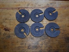 Cast Iron Lamp Base Weight. 3 3/8 Diameter. Lot Of 6. NOS Lamp Parts. picture