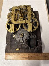Antique Vintage 1885 Ingraham Wizard Mission Winding Clock Movement PARTS REPAIR picture