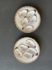 Lot Of 2 Matching  Antique French Porcelain Oyster plates picture