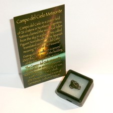 Meteorite and Display Cube 2.2 gram Genuine Campo del Cielo Meteorite with COA picture