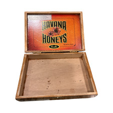 Vintage Havana Honeys Vanilla Wooden Cigar Box - Rio Petite Corona - Custom Bees picture