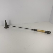 Vintage Silverplate Bakelight Candle Snuffer 16” picture