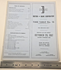 October 1967 B&M BOSTON AND MAINE SYSTEM EMPLOYEE TIMETABLE #16 picture