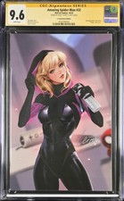 Amazing Spiderman #32  CGC 9.6 SS signed Leirix LI Foil Virgin Spider Gwen picture