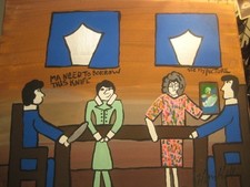 HENRY HILL  GOODFELLA MOB ART IN MOMS KITCHEN ON CANVAS 18 X 22 VERY NICE picture