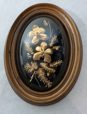 Vintage Flora Hawaii Living Leaves Flowers Orchid Captured In 24k Gold picture