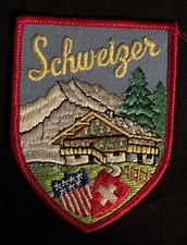 Vintage Schweitzer Mountain Ski Resort Sew on Patch 3 3/8” tall x 2 5/8” wide picture