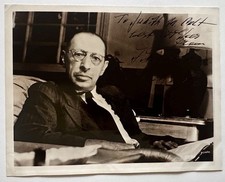 Igor Stravinsky Signed photograph, inscribed and date by him in 1947. picture