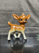 Vtg Blow Mold Deer Fawn Bambi Hollow Plastic Hong Kong Christmas Ornament W13 picture