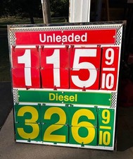 Vintage Gas Price Sign With All Numbers 48”x42” Rare picture