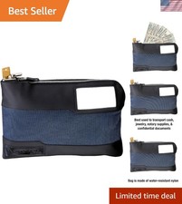 Locking Money Bag with Key Lock and Zipper, 11-1/2 In. Portable Pouch picture