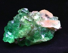 219g Natural Green phantom Cubic fluorite mineral Fluorescent calcite specimen/ picture