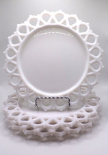 Vintage Milk Glass Plate Westmoreland Open Lace Edge 8