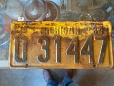 Vintage 1934 Michigan License Plate picture
