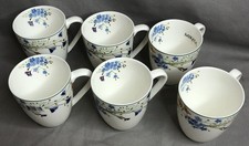 Lot/6 Mikasa Quinn Bone China Coffee Mugs Floral 12 Oz. picture