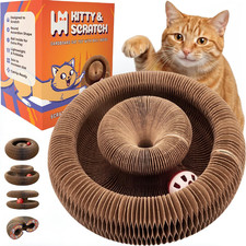 Cat Scratcher Toy | Cardboard Cat Toy with Ball Track with Bell | picture