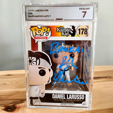 ⭐KARATE KID GRADED FUNKO : Ralph Macchio signed/quote Daniel LaRusso #178 - COAs picture