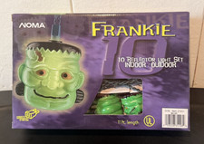 1990's Plastic Blow Mold Halloween 10 Hang Up Frankenstein Lights Indoor/Outdoor picture