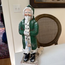 NWT Debbee Thibault Signed  Limited Edition Santa Paper Mache Figurine 66/2500 picture