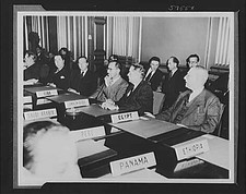 United Nations Delegates Egypt Panama Ethiopia 1950s Conference Meeting picture