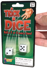 TRICK DICE SET Roll A 7 Or 11 Every Time Pocket 2 Die Gag Prank Joke Gift Magic  picture