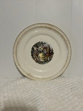 Vintage Harker Pottery 22K Gold Courting Couple Plate USA picture