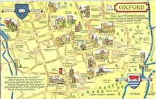 Postcard Oxford England Oxford Map picture