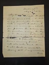 1852 William A. Graham Letter to Hamilton Fish on $9,000 DC Property Sale picture