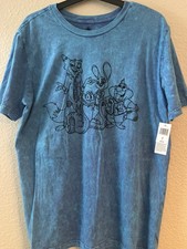 Disney Parks Zootopia 2 Characters Judy Nick Blue Tie Dye T-Shirt XL NWT picture