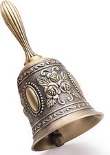 Hand Bell Service Call Vintage Metal Bells Dinner Wedding... picture