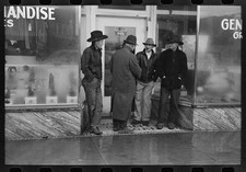 Photo:Eufaula Oklahoma 1940s Men Standing Outside Storefront FSA Photo picture
