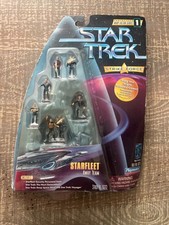 Vintage Playmates Star Trek Starfleet Away Team Action Figure Set - New Sealed picture