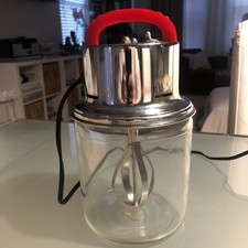 Vintage Spee-dee Mixer Electric Single Beater Red Bakelite Handle Working... picture