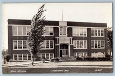c1940's High School Building Bicycle Lebanon Missouri MO RPPC Photo Postcard picture
