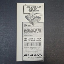 1966 Plano IL Molding Company Plastic Tackle Box Vintage Print Ad Fishing Gear picture