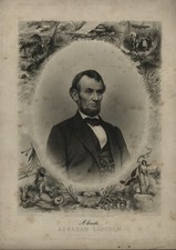 Abraham Lincoln Vintage Bearded Portrait Photo Reprint Wall Art picture