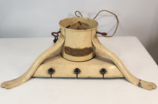 Vintage 1930s Metal Noma Electric Light Up Christmas Tree Stand 8 Lamp 3 Legs picture