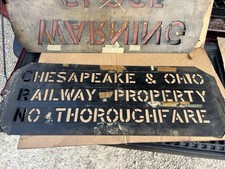 Chesapeake & Ohio C&O Railroad Sign & Railroad Car Stencil Set Huntington WV picture