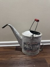 1940's Prestone Anti-Freeze Radiator Gas Oil Service Station Fill Can As Is picture