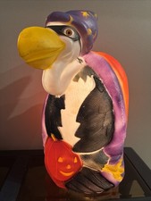 RARE Vintage 27” TPI Halloween Blowmold Purple Wizard Buzzard Vulture RARE picture