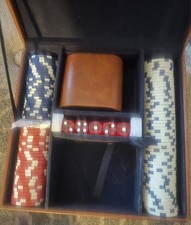 Poker seat with nice leather box and strong magnetic clasp picture